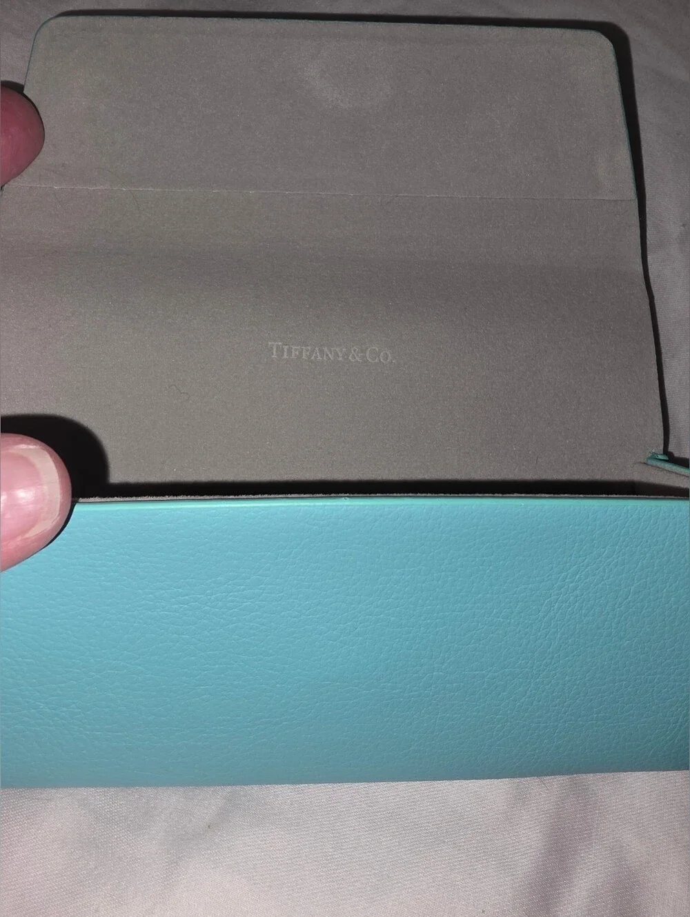 Tiffany & Co. Signature Blue Leather Eyewear Case and Silky Lens Cleaning Cloth